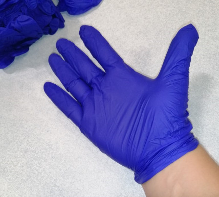 GANT JETABLE NITRILE NON POUDRE TAILLE M BLEU / VIOLET